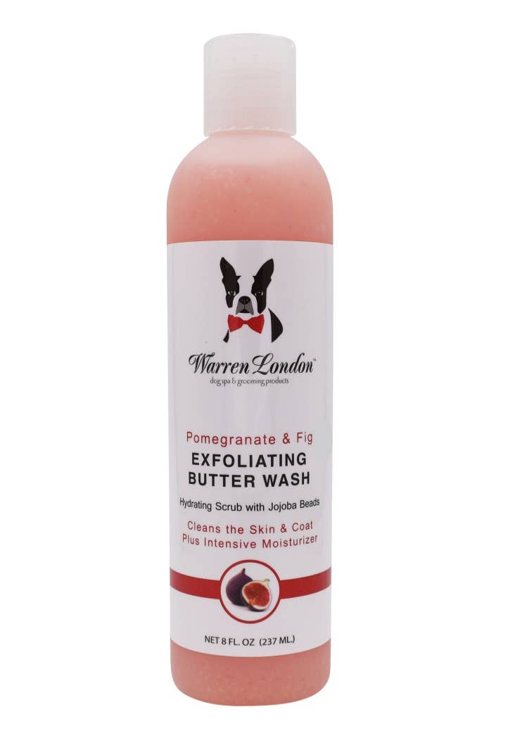 Warren London Dog Products - Exfoliating Butter Wash Dog Shampoo - 2 Scents - 2 Sizes: Pomegranate & Fig / 8oz